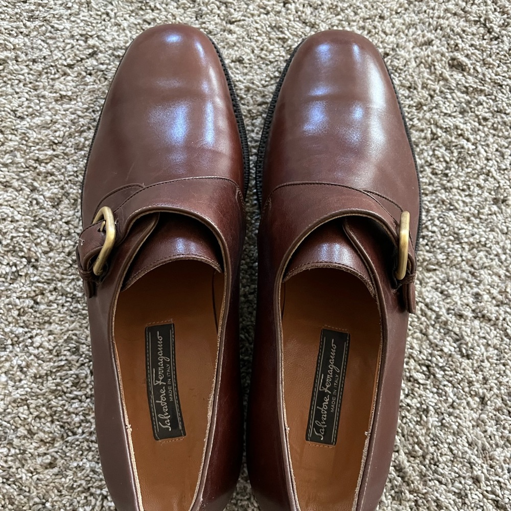Ferragamo Mens Lavorazione Tramezza leather Dress shoe